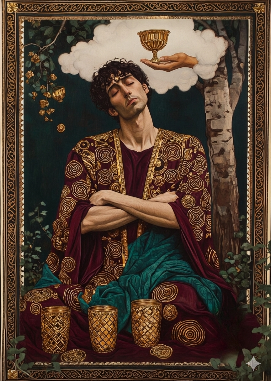 Four of Cups — illustration from The 4th Tarot