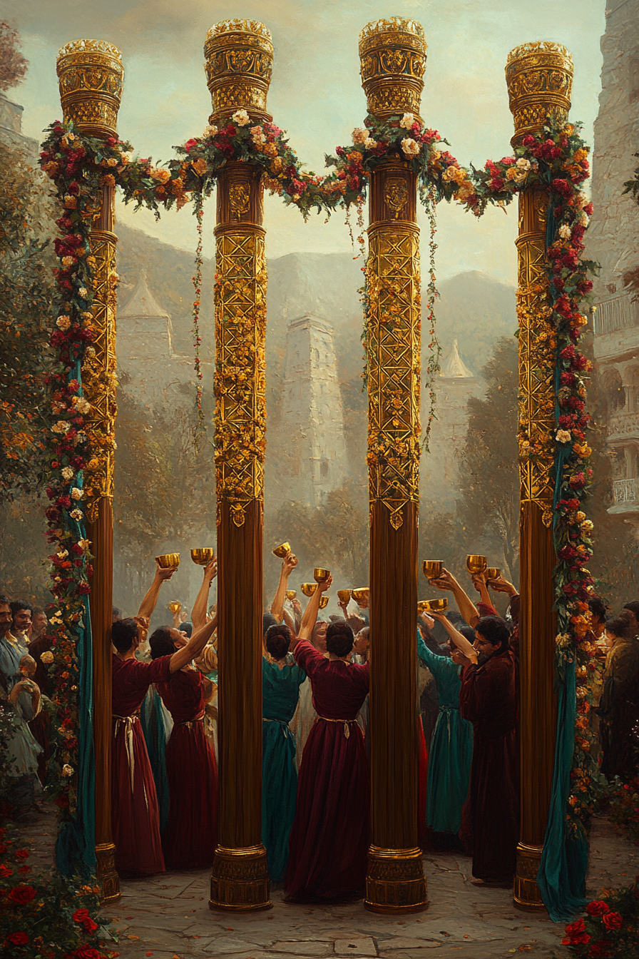 Four of Wands — illustration from The 4th Tarot