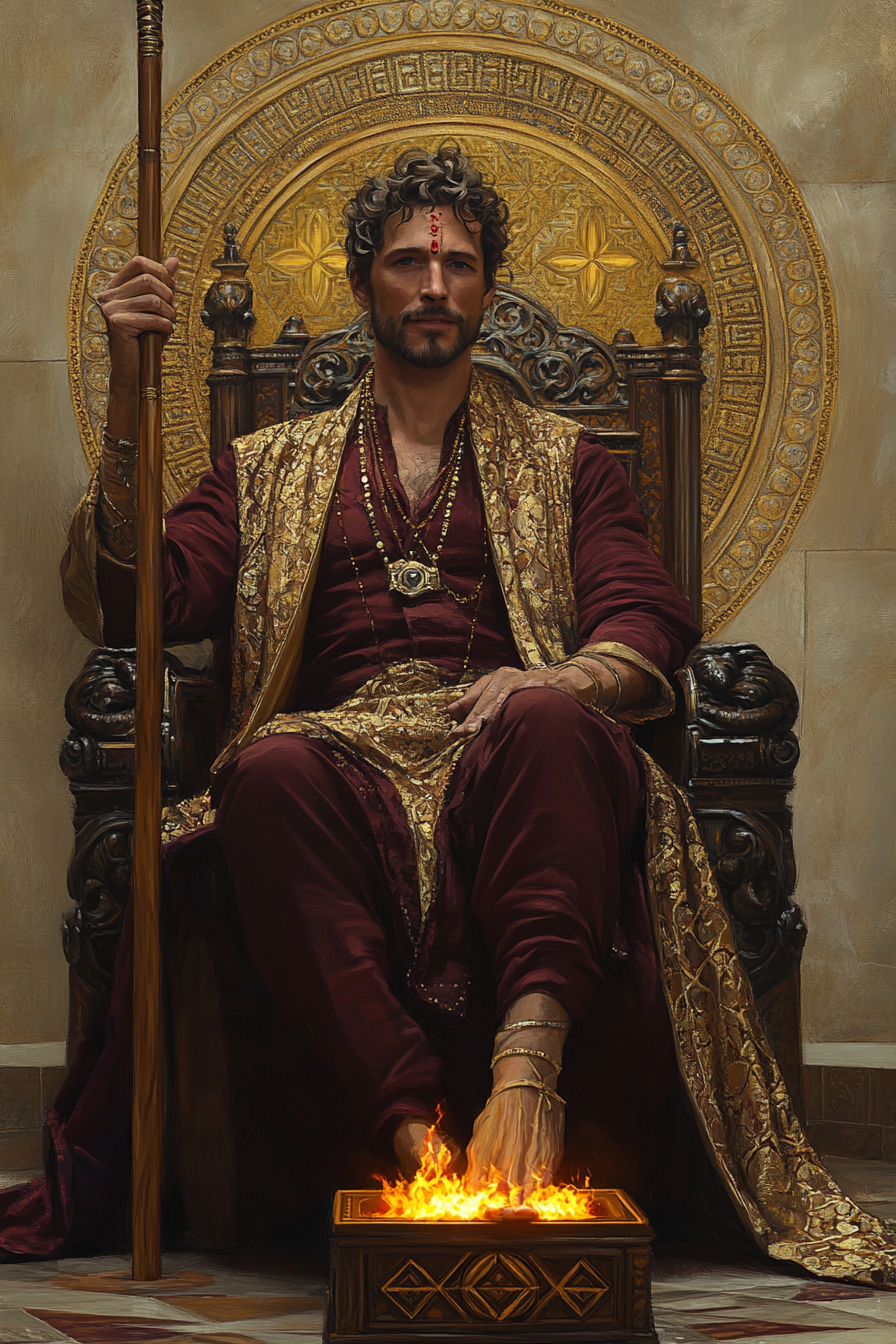 King of Wands — illustration from The 4th Tarot
