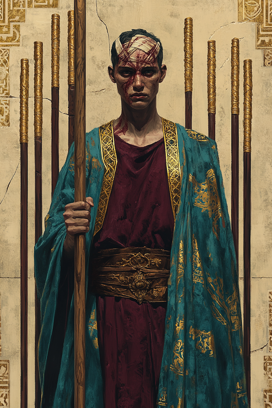 Nine of Wands — illustration from The 4th Tarot