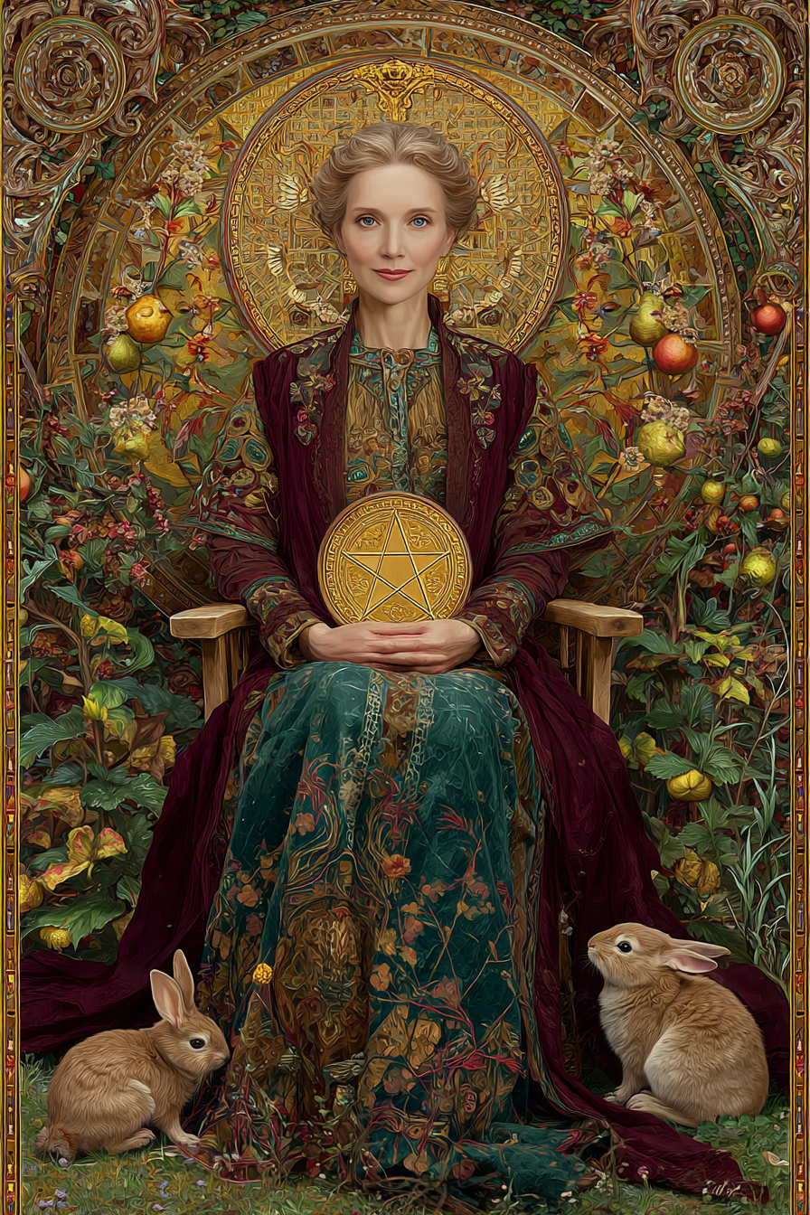 Queen of Pentacles — illustration from The 4th Tarot