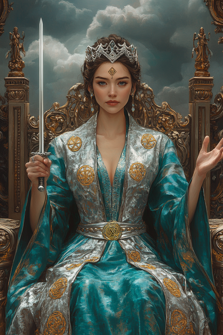 Queen of Swords — illustration from The 4th Tarot