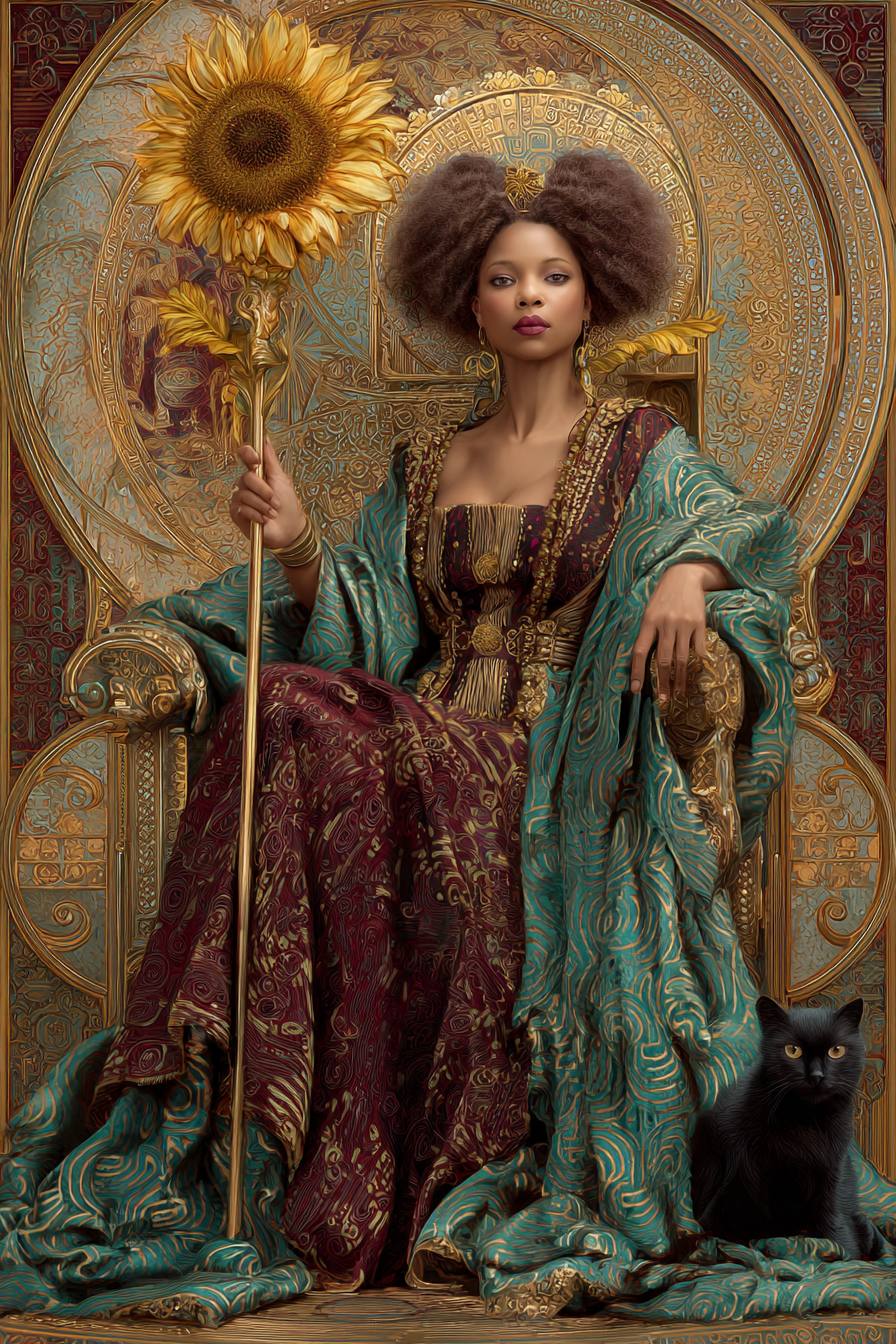 Queen of Wands — illustration from The 4th Tarot