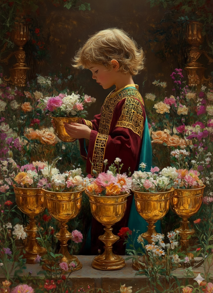 Six of Cups — illustration from The 4th Tarot