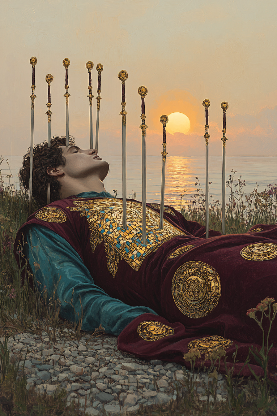 Ten of Swords — illustration from The 4th Tarot