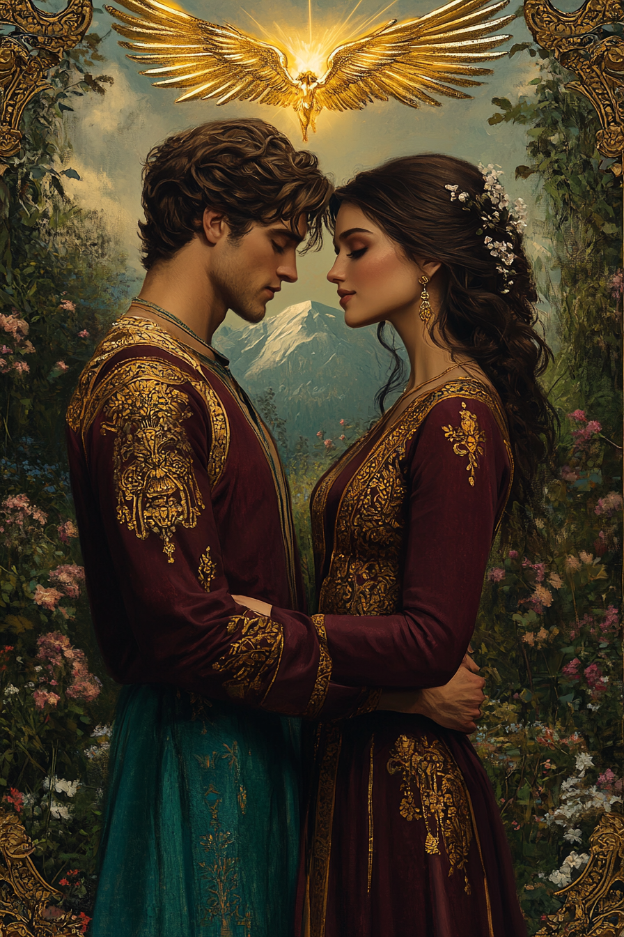 The Lovers — illustration from The 4th Tarot