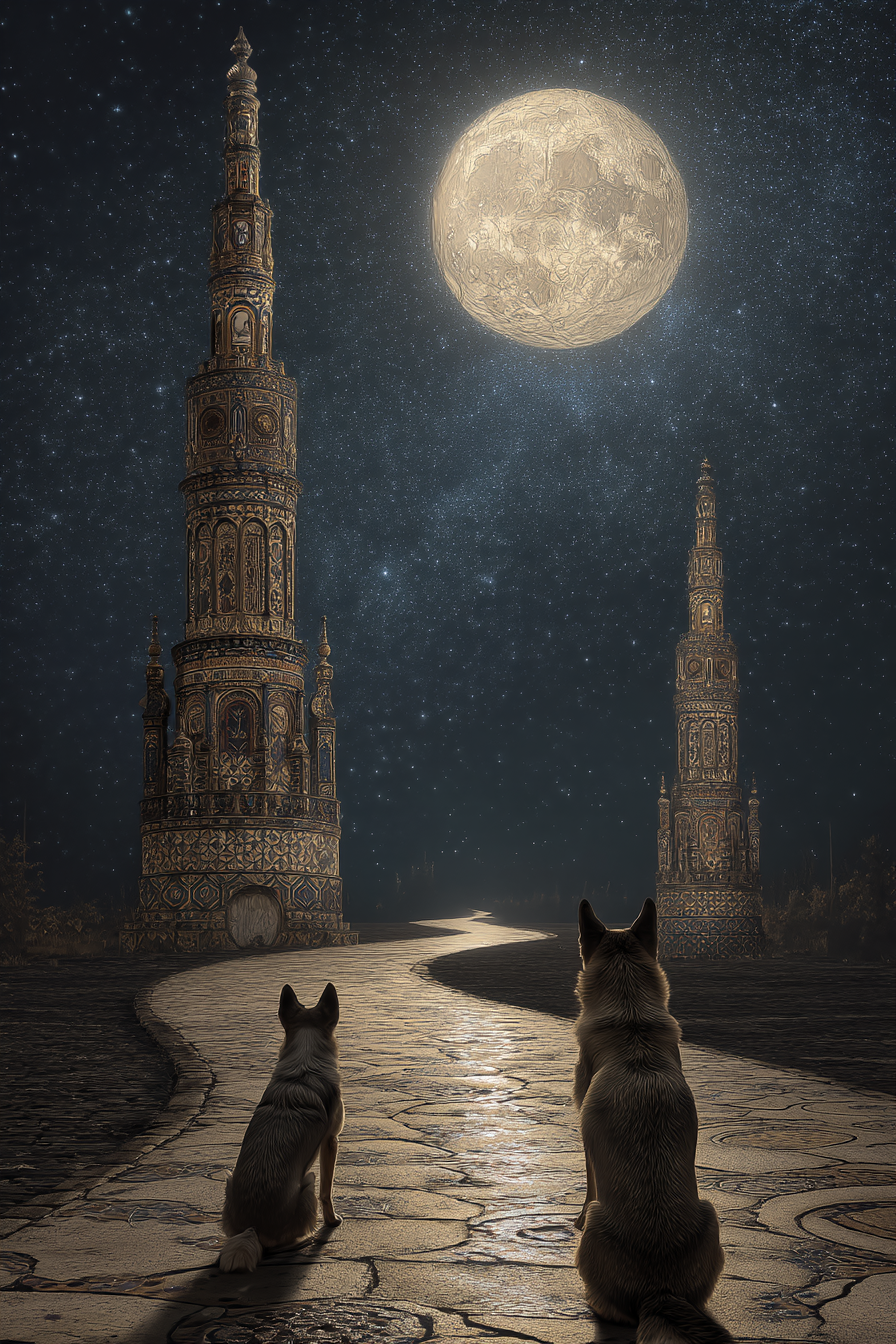 The Moon — illustration from The 4th Tarot