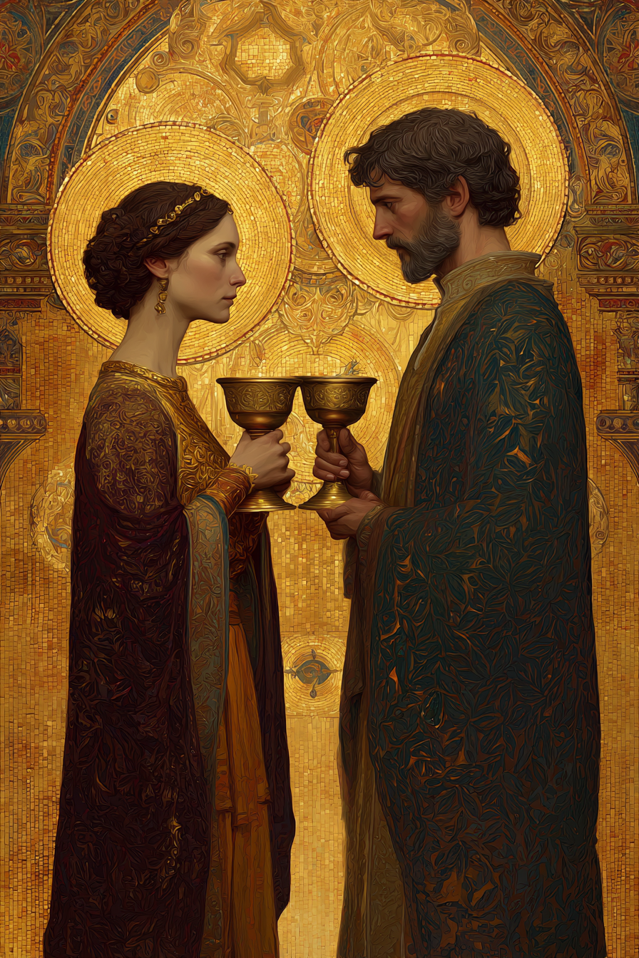 Two of Cups — illustration from The 4th Tarot