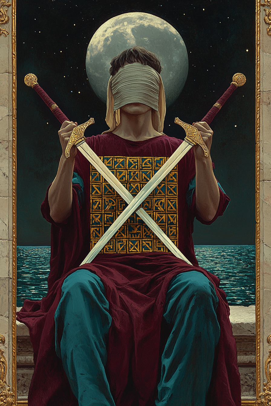 Two of Swords — illustration from The 4th Tarot